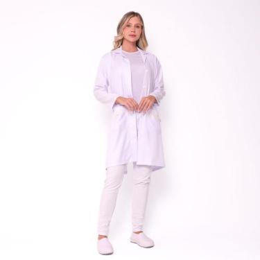 Imagem de Jaleco Feminino Confeccionado em Tecido de Microfibra Manga Longa - Bl