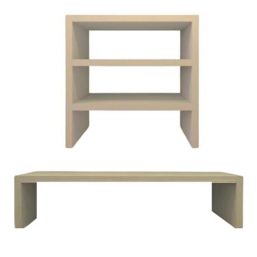 Imagem de Kit Suporte De Mesa Monitor E Escaninho Organizador Cor Nude