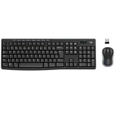 Imagem de Kit Teclado E Mouse Sem Fio Logitech Mk270 Abnt2 Multimídia Preto