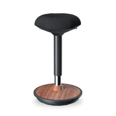 Imagem de ERGO COLLECT Cadeira de mesa com altura ajustável, banco giratório ergonômico com movimento de balanço, base antiderrapante com almofada de espuma, banco portátil para casa, escritório e sala de aula