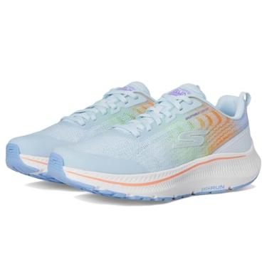 Imagem de Skechers Tênis feminino Go Run Consistent 2.0 respirável confortável, Azul/Multi, 39