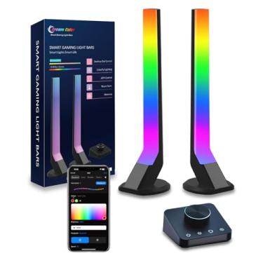 Imagem de Amailtom Barras De Luz Para Jogos Com Controle Discagem, Luzes Led Inteligentes Rgb Compatíveis Alexa E Google Assistente, Fundo Tv, Sincronização Música Decoração Quarto Presentes