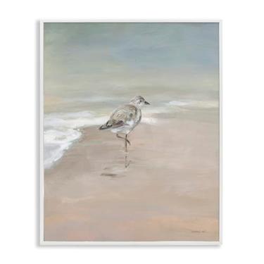 Imagem de Stupell Industries Sandpiper Nautical Shore Bird White Framed Giclee Art Design por Danhui Nai, 61 x 76 cm