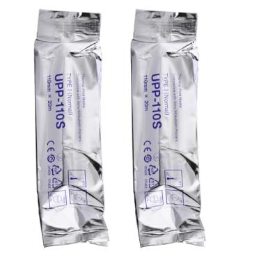 Imagem de YABOYUGO Papel Ultrassônico Upp-110S Compatível Com Sony, 2 Rolos De Filme/Mídia Impressão Térmica Upp 110, 110 Mm X 20 M, Impressoras Em Preto E Branco Tipo I