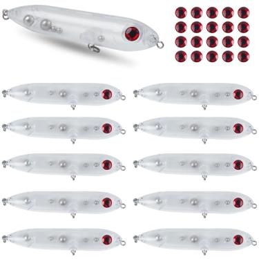 Imagem de Isca de pesca em branco sem pintura, boia de peixe-gato, linha de chocalho, isca flutuante incluindo pesca boia boia ganchos circulares chumbada deslizante giratório linha monofilamento de pesca isca