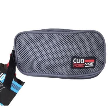 Imagem de Estojo bolsinha escolar Masculino Clio Company Sport duplo com listras
