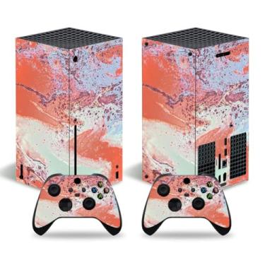 Imagem de Skin for Xbox Series S, Whole Body Vinyl Decal Protective Cover Wrap Sticker for Console and Wireless Controller (Beige&Pink, Xbox Series X disc)