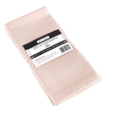 Imagem de Jogo de Guardanapos Algodão 2 Peças 45x45cm Cazza Bege