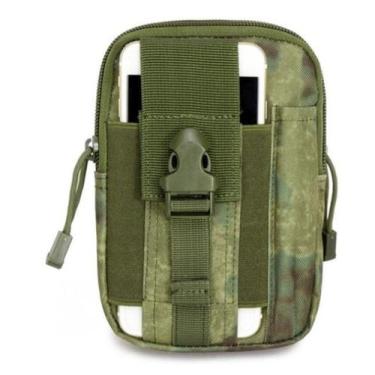 Imagem de Bolsa de Cintura Masculina, Verde claro com detalhe escuro