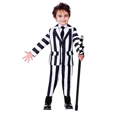 Imagem de Spirit Halloween Terno listrado Beetlejuice infantil - 2T