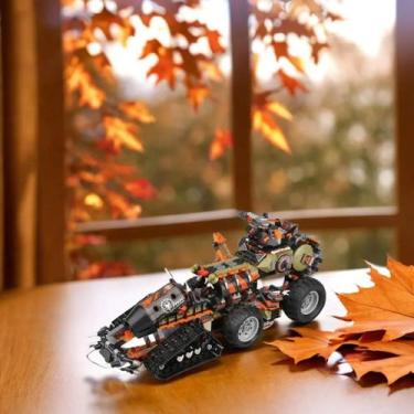 Imagem de Brinquedo De Blocos De Montar Caminhão Dragão Com Motor Diesel Para Pr