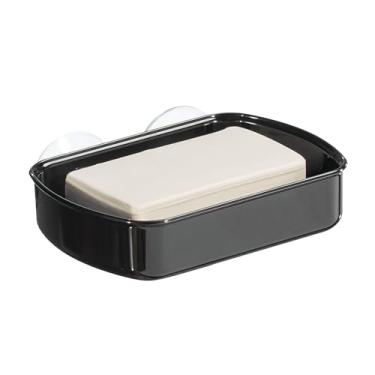 Imagem de iDesign Saboneteira preta para chuveiro com ventosa