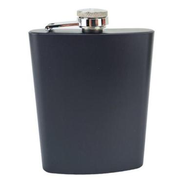 Imagem de Cantil De Inox Na Cor Preto 240Ml Camping Caminhada - GS