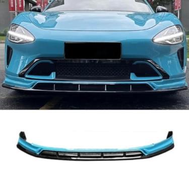 Imagem de Spoiler do para-choque traseiro do carro Difusor do para-choque dianteiro divisor saia lateral peça modificação labial para acessórios de carro Su7 (difusor de para-choque dianteiro azul)
