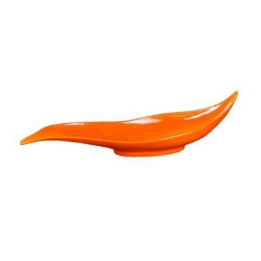 Imagem de Prato de sashimi de frutos do mar de sushi durável simples e delicado estilo nórdico comercial redondo - 68,5 cm [laranja]