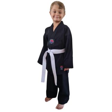 Imagem de Dobok Kimono Taekwondo - Brim Leve - Preto - Adulto - Ariran (M4-10 a 11 anos)
