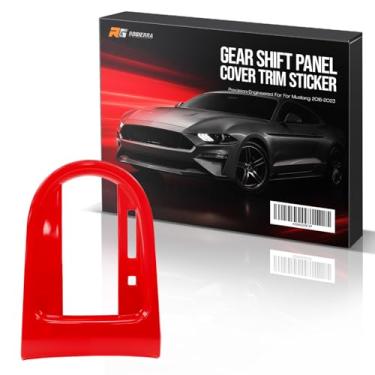 Imagem de Adesivo de acabamento de capa de painel de câmbio para Ford Mustang - Acessório de moldura decorativa interior em vermelho - Serve para modelos 2015 2016 2017 2018 2019 2020 2021 2022 2023