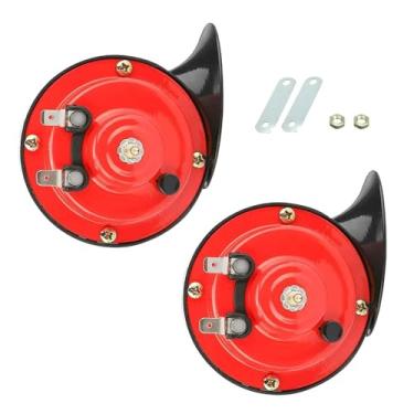Imagem de MOXRUQ 2 buzinas pneumáticas de caracol, buzina de trem super alta 300DB, buzina de ar à prova d'água, buzina dupla de caracol, kit de substituição universal de buzina de carro, para carros, caminhões