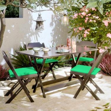 Imagem de Mesa De Jantar Bistrô Para Barzinho Dobrável 120x70 Com 4 Cadeiras - M