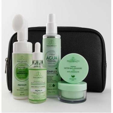 Imagem de Kit Skincare Limpeza De Pele Oleosa Phallebeauty + necessaire