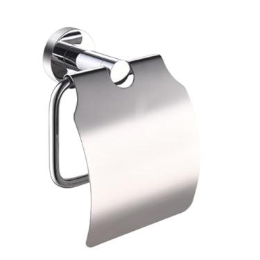 Imagem de Suporte de toalha de parede cromado em aço inoxidável 304 para banheiro, roupão, sabonete, lava-louças, conjunto de banheiro (com suporte para papel)