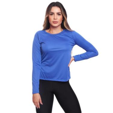 Imagem de Camiseta Manga Longa Jef&Co Dry +50UV Feminina Piscina-Feminino