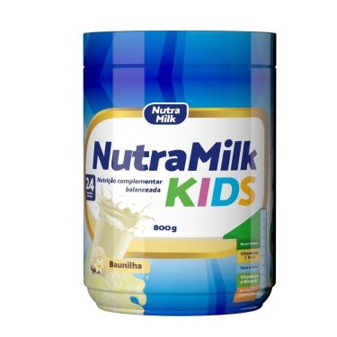 Imagem de NutraMilk Kids Suplemento alimentar infantil em pó sem glúten 800g Rico em Vitaminas e Minerais-Unissex