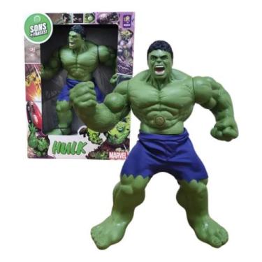 Imagem de Brinquedo Infantil Boneco Hulk Gigante 45cm Marvel Sons Frases Mimo To