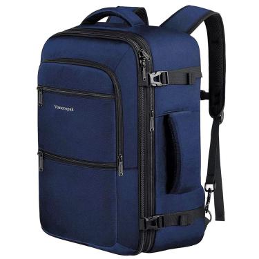 Imagem de Mochila Carry On Vancropak 50L expansível resistente à água azul