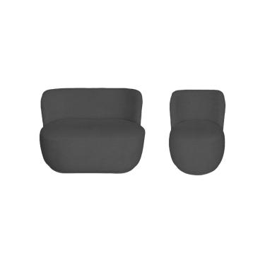 Imagem de Kit Namoradeira Mais Poltronas Sala Lounge Decorativa Bia Bouclé - Estopar