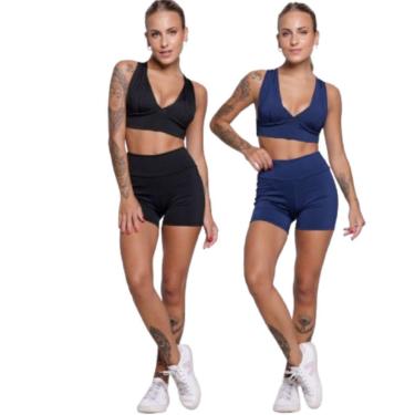 Imagem de KIT 2 Conjunto Top Bojo E Short Suplex Serra e Mar Moda Fitness-Feminino