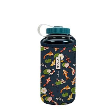 Imagem de Sok It Capa de neoprene com isolamento térmico para garrafa de água Botl Sok (Koi Garden, serve para 947 ml Nalgene)