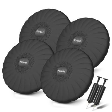 Imagem de kisnbld Almofada Wobble, Assento Wiggle Extra Grosso Para Crianças Sensoriais, Disco De Equilíbrio Antiderrapante Com Bomba Inflação Fortalecimento Do Núcleo Adultos, Melhora Da Postura E Fisioterap