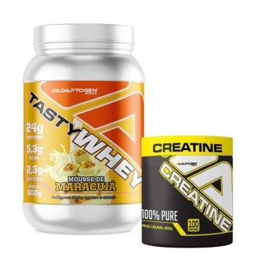 Imagem de Kit Tasty Whey 3w Adaptogen 900g com Creatina Adaptogen 300g - Adaptog