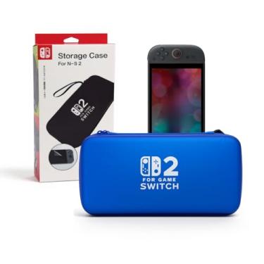 Imagem de Bag Estojo Rígido Case Protetora Capa de Transporte Zíper Compatível com Nintendo Switch 2 Ns2 (Azul)
