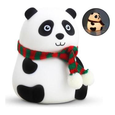 Imagem de Luminária De Silicone Noturna Recarregável Toque Cores Panda - Kadê
