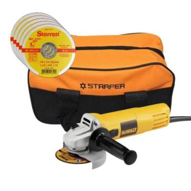 Imagem de Esmerilhadeira angular dwe4118 220v dewalt + Bolsa e discos, 220V