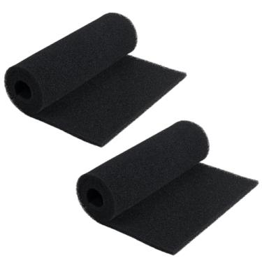 Imagem de OLYCRAFT 2 peças de bloco de mídia de carbono ativado 30ppi pré-filtro almofadas de esponja de carbono cortáveis bloco de mídia almofada de filtro de esponja de aquário para filtros de aquário - 91 x