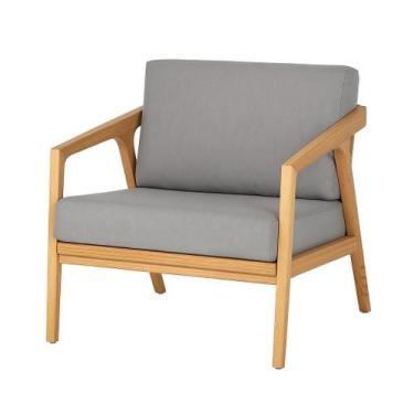 Imagem de Poltrona Aurora Jequitibá Maciça 80x80cm com Corda Náutica - NossaKasa