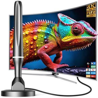 Imagem de Antena de TV QGclearso 2025 Digital HD interna com amplificador de sin
