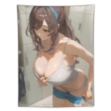 Imagem de LIEGBMEU Tapeçaria Sexy Hot Anime Girl 152.4 cmx203.2 cm Wall Quilt Art Whimsical Tapestry DecorationAD88