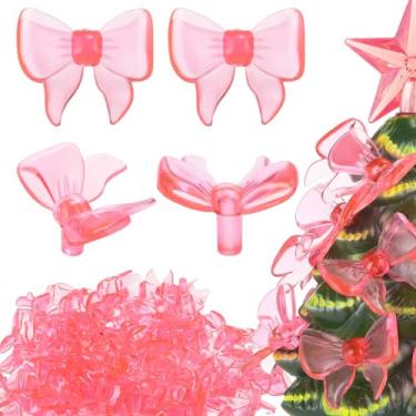 Imagem de Soulchen 200 peças de lâmpadas de substituição de árvore de Natal de cerâmica, enfeites de luz de arco rosa para árvores de porcelana de mesa esmaltadas