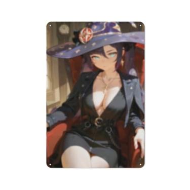 Imagem de Anime Sexy Bikini Hot Girl Pinup Girl Metal Tin Sign Wall Art Poster Decor for Home Bar Club Bedroom Bathroom Man Cave Otaku 20 x 30 cm, AF037