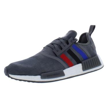 Imagem de adidas NMD_r1 Primeknit Tênis de corrida masculino, Cinza/Better Scarlet/Preto, 45