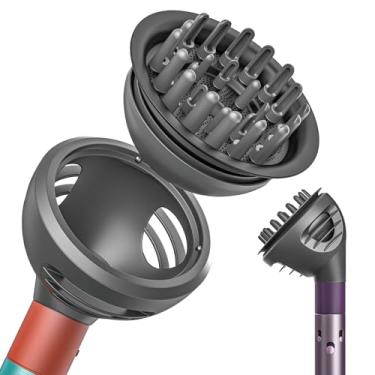 Imagem de Acessório difusor para Dyson Airwrap Styler HS01/HS05/HS08 – Modo duplo (difuso e cúpula), bocal de cabelo encaracolado para volume sem frizz e cachos definidos | Acessórios de secador de fibra de