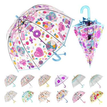 Imagem de Guarda-chuva Bubble Wxjiahetai Kids transparente para limpar a chuva