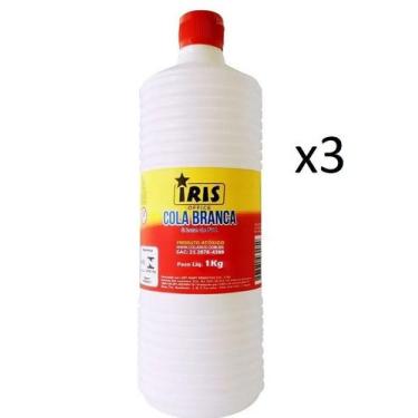 Imagem de Kit Cola Branca Escolar Lavável PVA 1000Gr- Iris- 3 Tubos - Lynx produ