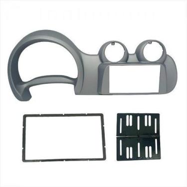 Imagem de Moldura 2 Din Uno Vivace 2010 à 2016, Fiorino G3 2014 à 2021 - Cinza -