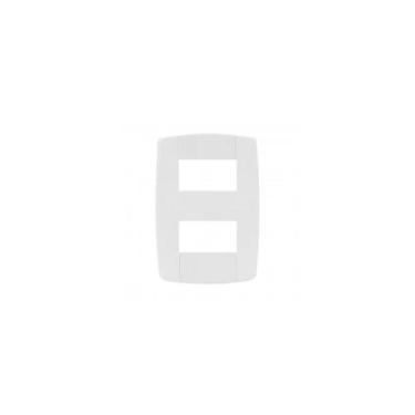 Imagem de Kit Placa 4x2 2 Módulos Sep. Lev + 1 Interruptor + 1 Tomada - ILUMI