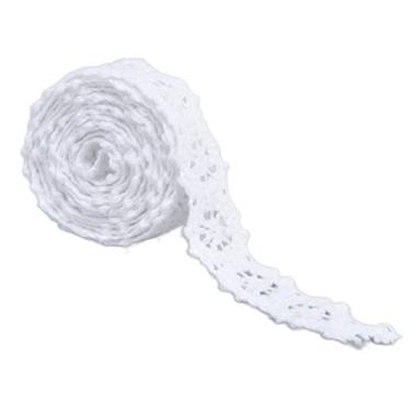 Imagem de Guarnição de Renda Tamanho de Renda Fita de Renda Tecido Acabamento Estilo Elegante, Fita de Lantejoulas para Roupas Sapatos Chapéus Sacos LaceTrim e Enfeites (Branco)